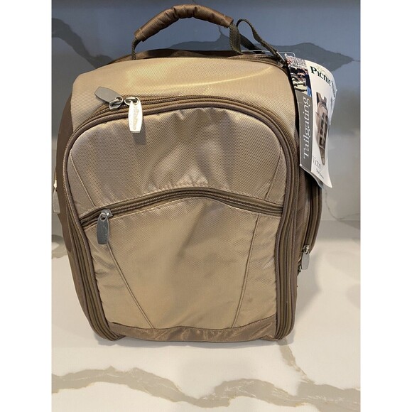 Picnic Time Tailgating Cooler Backpack Insulated Bag 12QT 18 Can Cooler, bronze - Picture 2 of 12